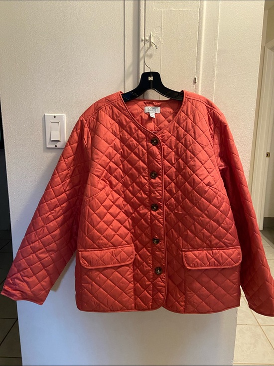 croft & barrow Jackets & Blazers - croft & barrow Quilted Utility Jacket in Coral